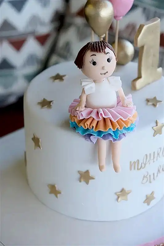 Butik Kız Çocuğu Balonlar Pasta